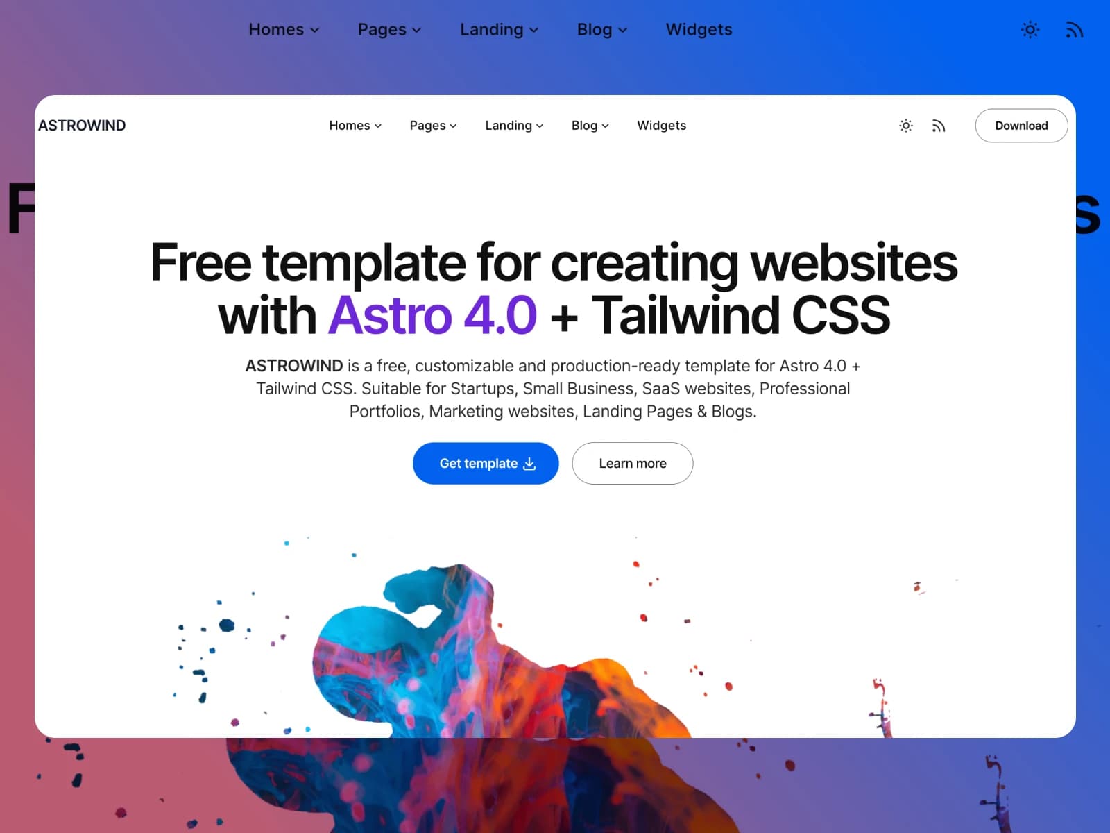 astrowind tailwindcss astro template starter gratuit