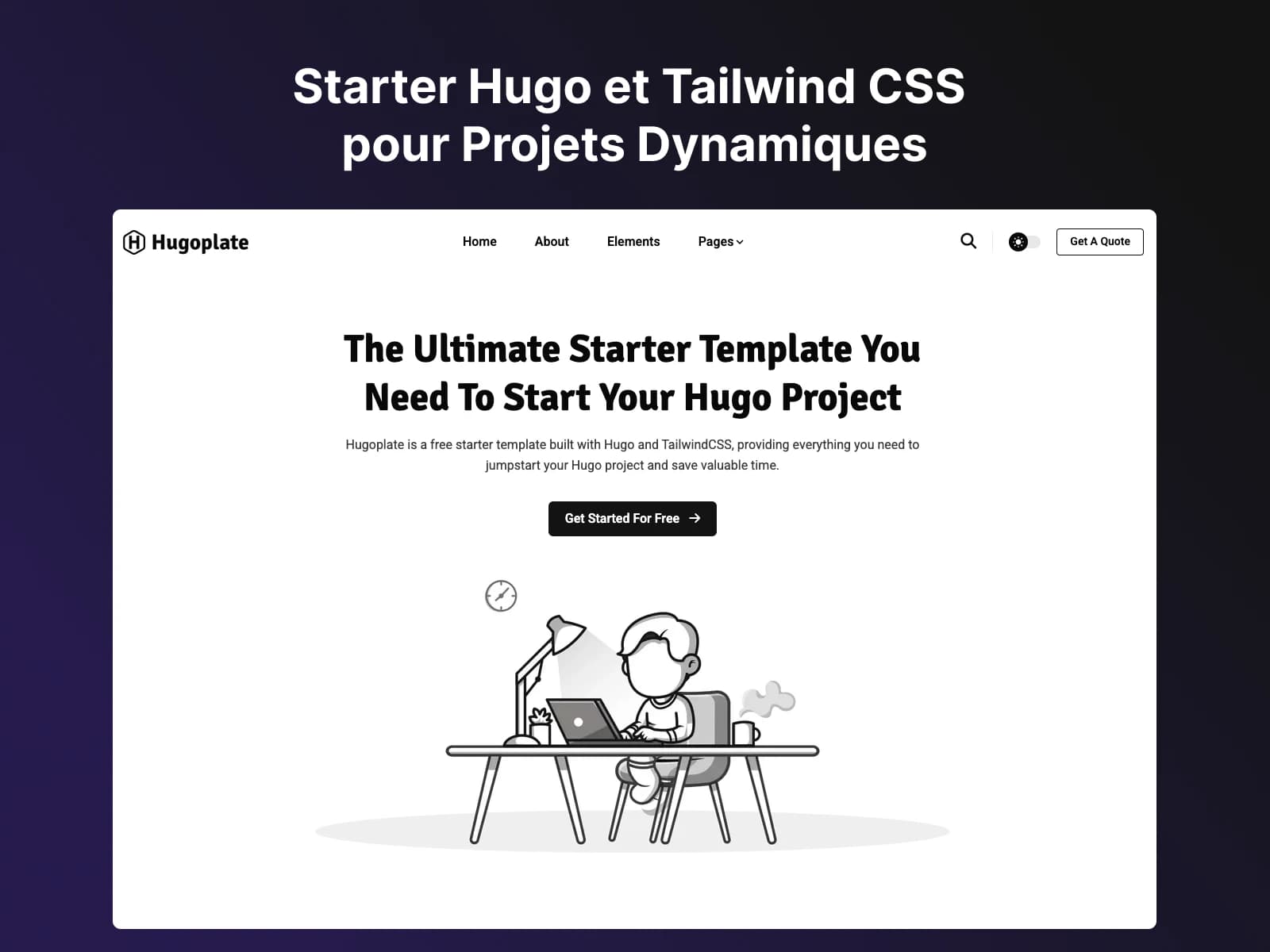 hugoplate template hugo pour blog landing page netifly tailwindcss