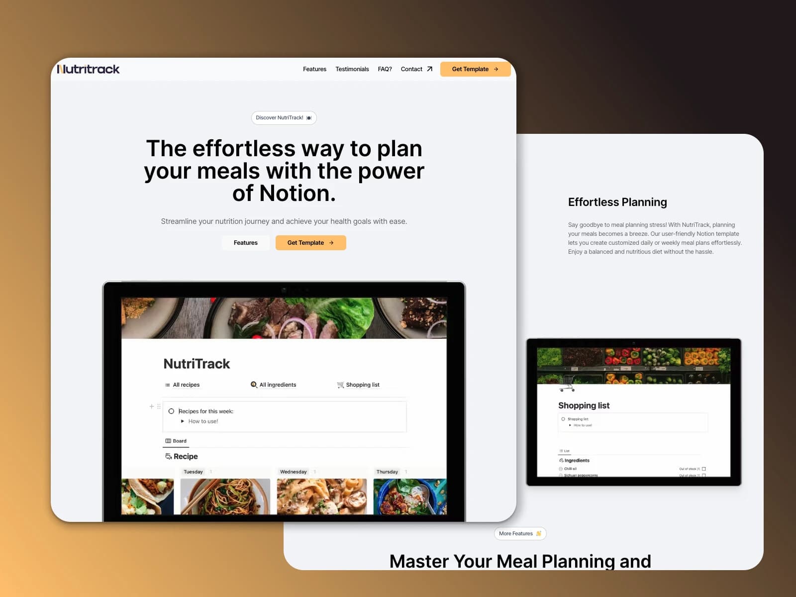 nutritrack template react gratuit blog nutrition
